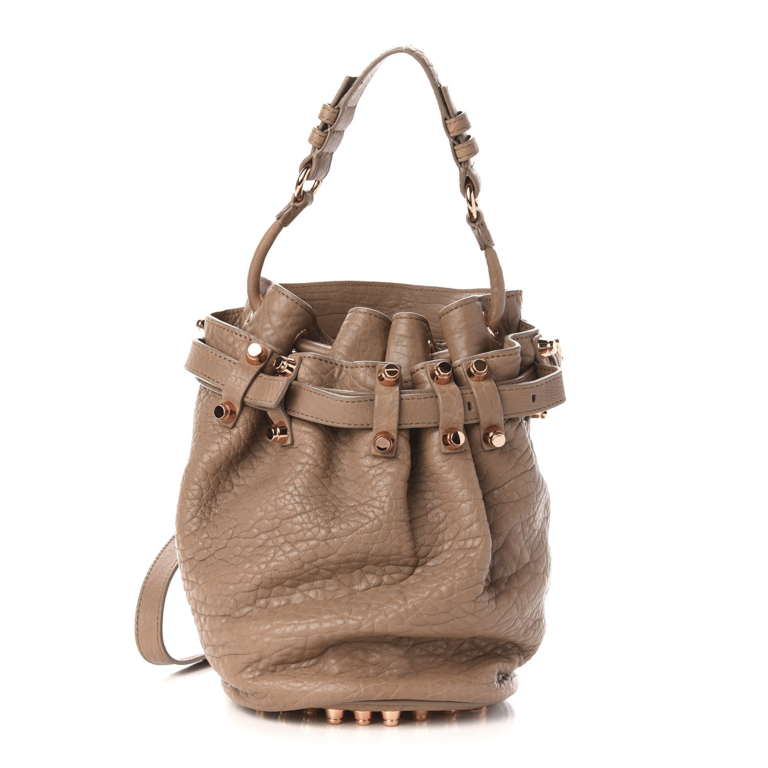 Alexander Wang Pebbled Lambskin Diego Bucket Bag Latte 1 of 12