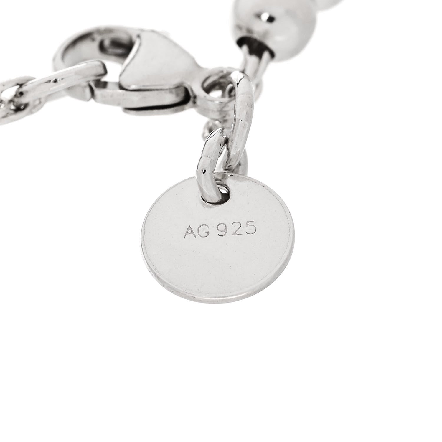 Tiffany Sterling Silver Enamel 4mm Return To Tiffany Heart Tag Bead Bracelet Blue 7 of 7