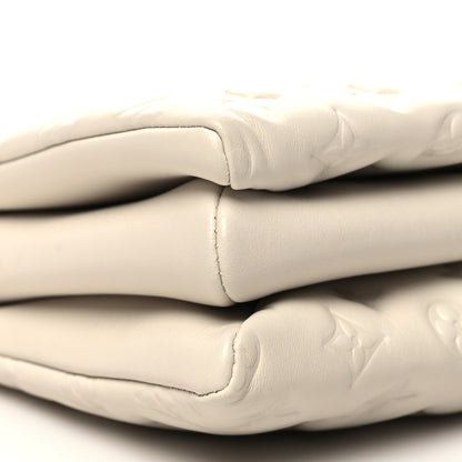 Louis Vuitton Lambskin Embossed Monogram Coussin PM Beige Cream 10 of 11