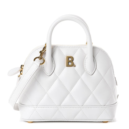 Balenciaga Nappa Calfskin Quilted XXS Ville Top Handle Bag White 1 of 7