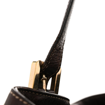 Gucci Calfskin Medium Britt Tote Dark Brown 12 of 17