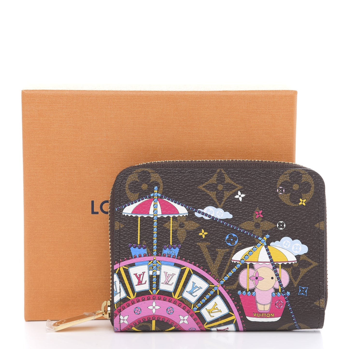 Monogram 2020 Christmas Animation Big Wheel Zippy Coin Purse Rose Ballerine