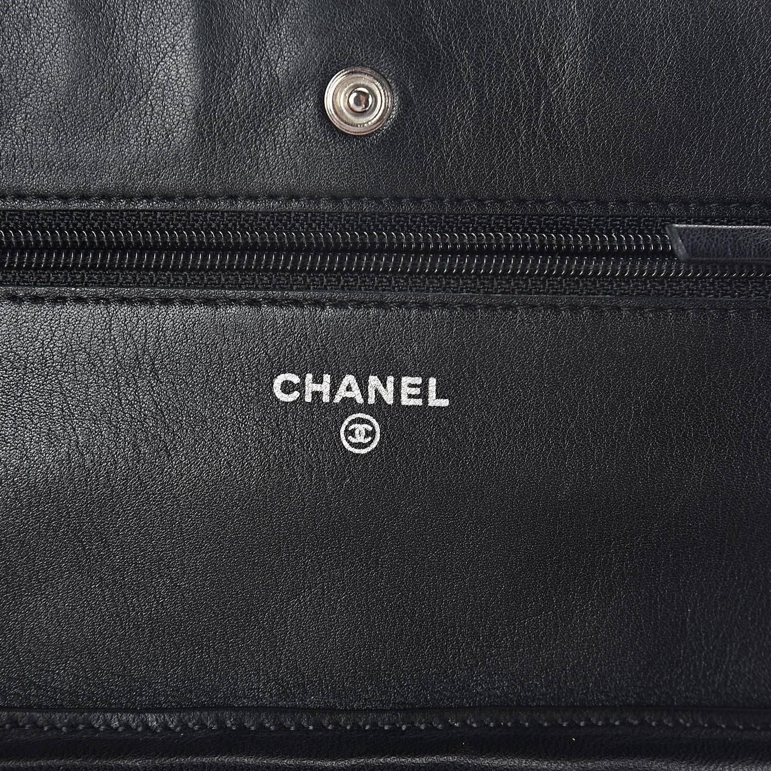Chanel Patent Quilted Wallet On Chain WOC Black 6 of 10