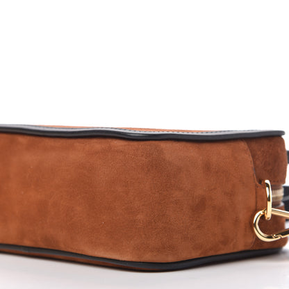 Fendi Suede Goatskin Stamp Patch Mini Camera Case Cuoio Black 7 of 11