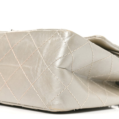 Chanel Metallic Aged Calfskin Quilted 2.55 Reissue 226 Flap Silver 10 of 10