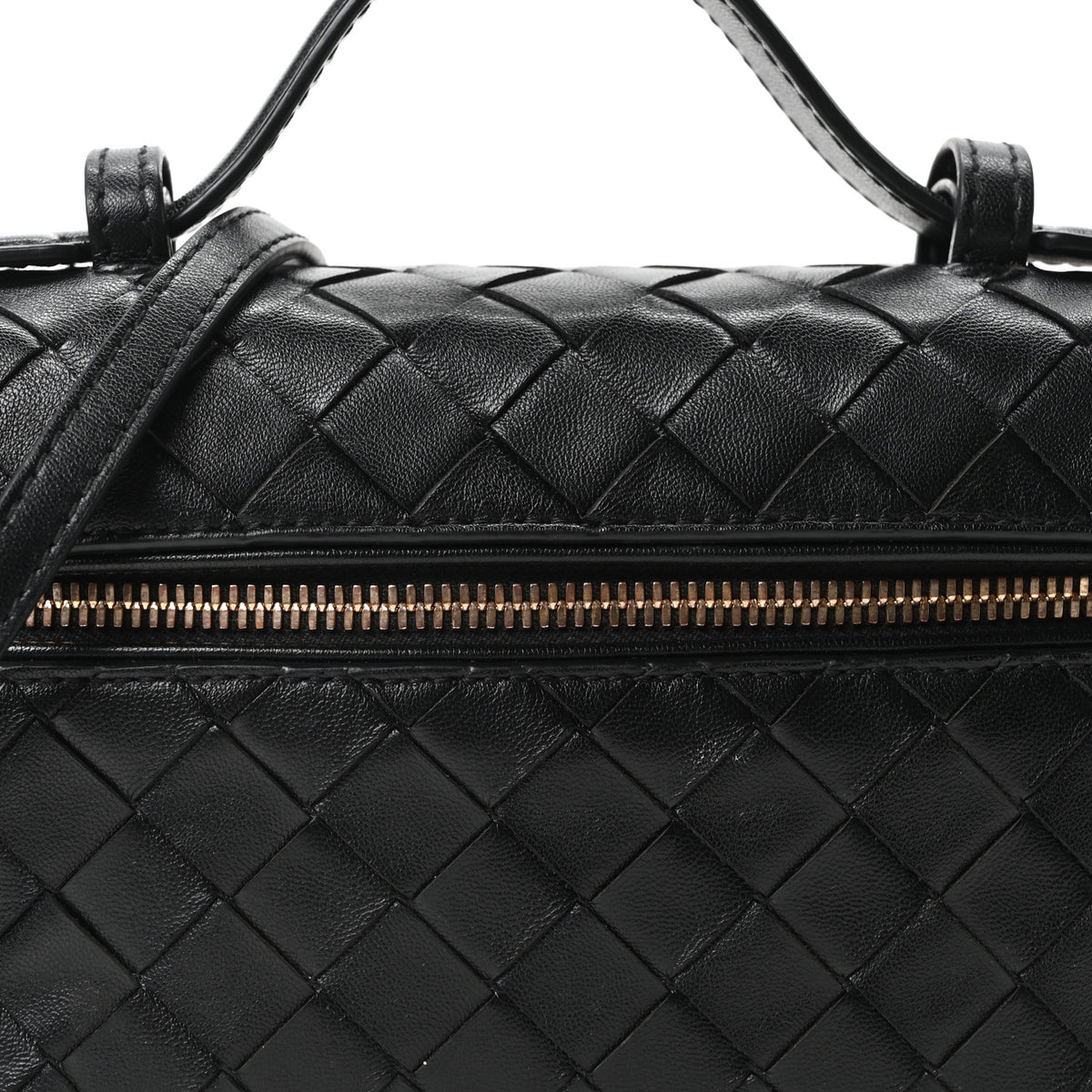 Bottega Veneta Calfskin Intrecciato Bang Bang Vanity Case Black 7 of 9