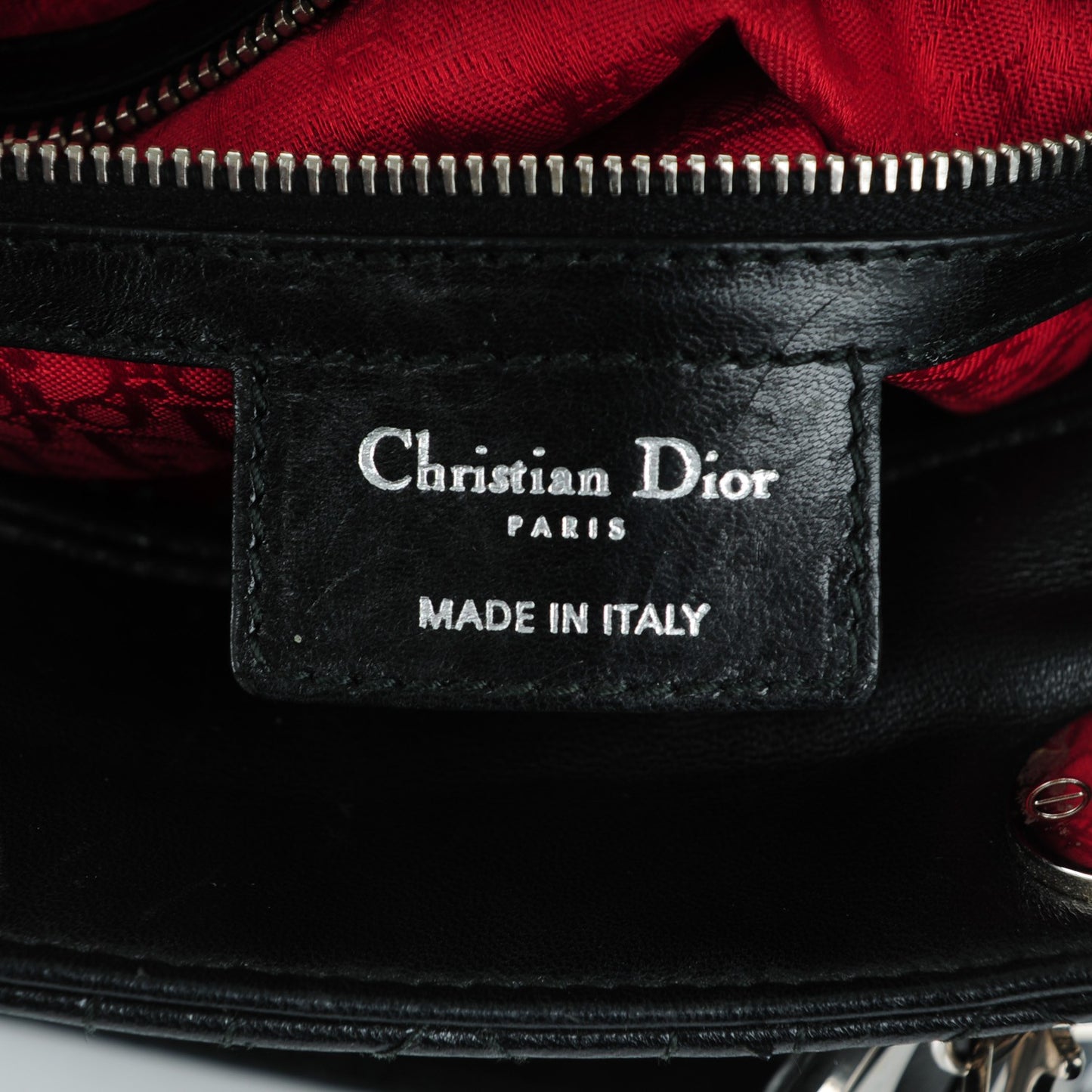 Lambskin Cannage Medium Lady Dior Black