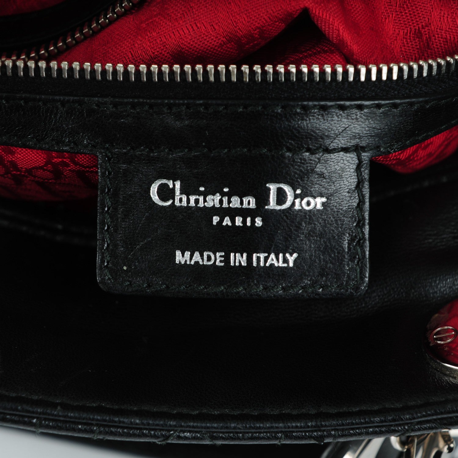 Christian Dior Lambskin Cannage Medium Lady Dior Black 6 of 8