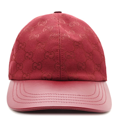 Gucci Calfskin New Canvas GG Monogram Baseball Hat L Bordeaux 3 of 9