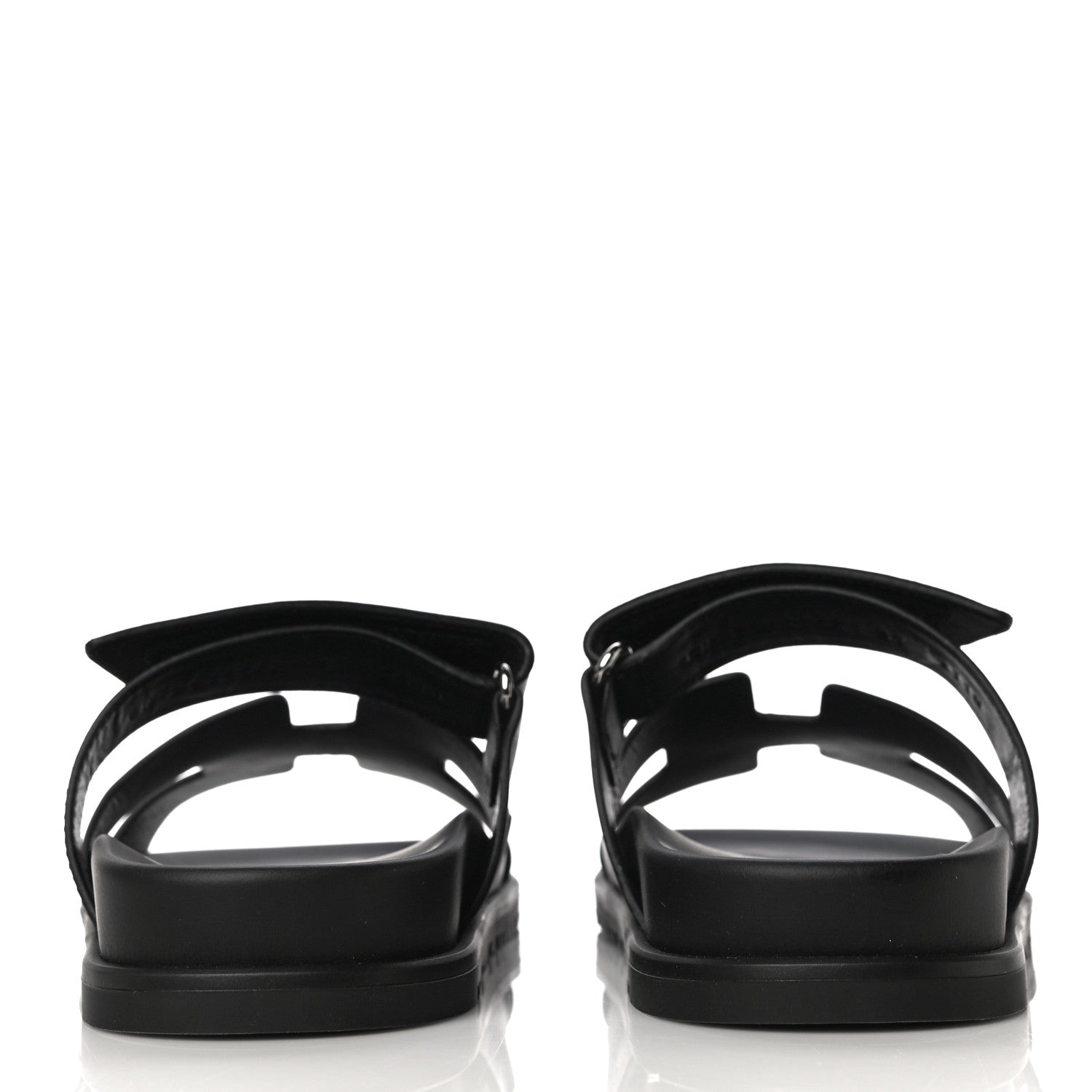 Hermes Calfskin Womens Chypre Sandals 37 Black 3 of 10