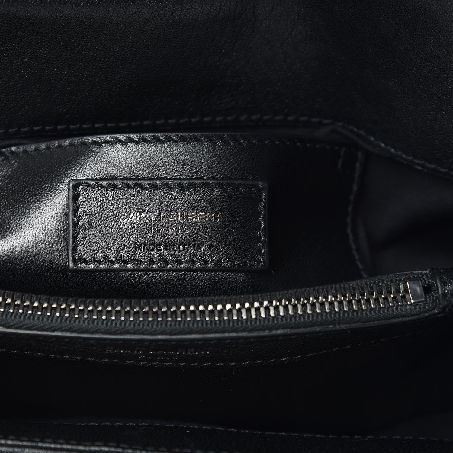 Saint Laurent Calfskin Matelasse Diamond Quilted Monogram Medium College Bag Black 6 of 11