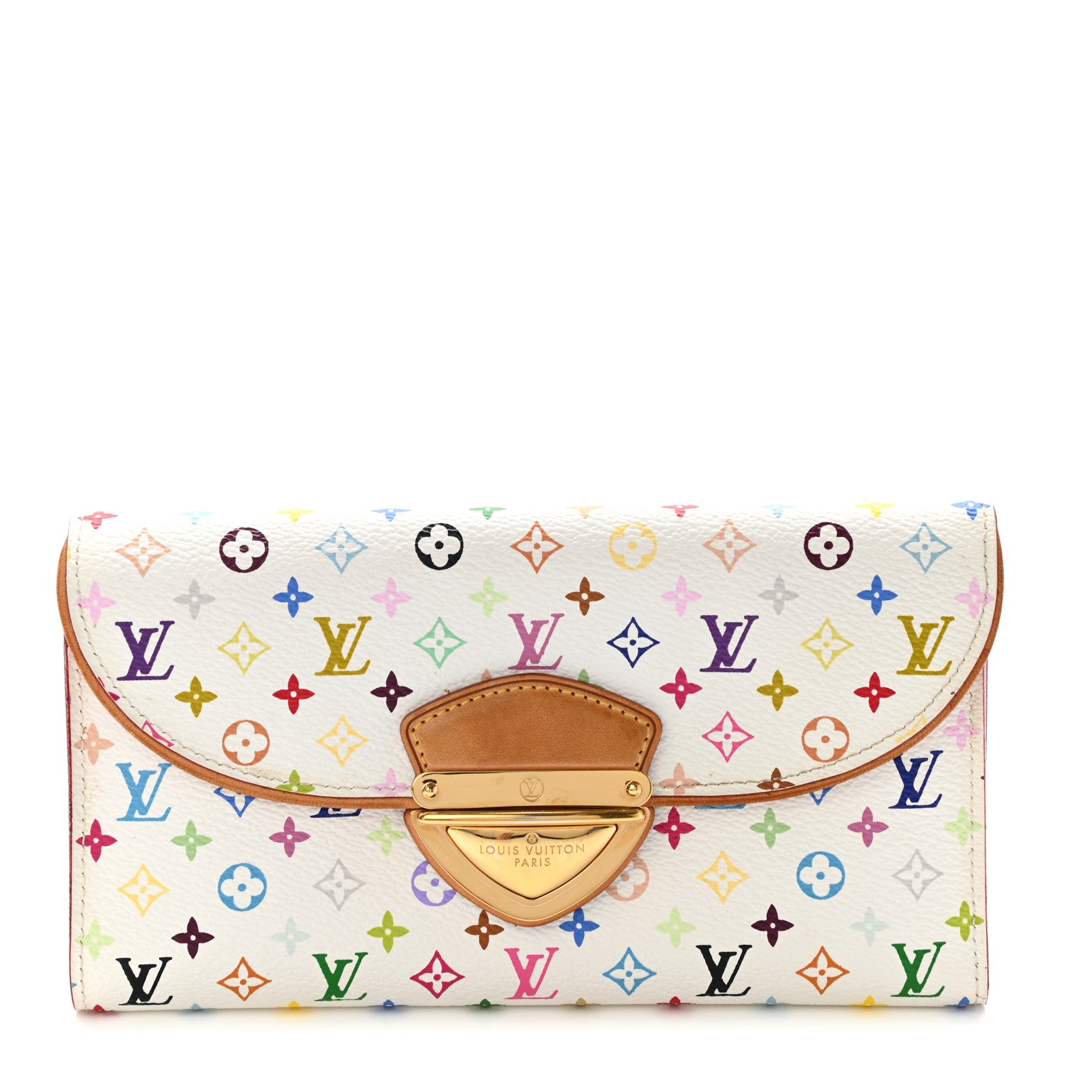 Louis Vuitton Monogram Multicolor Eugenie Wallet White Litchi 1 of 13