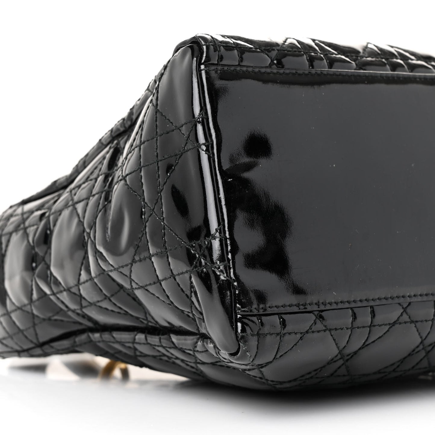 Patent Cannage Medium Lady Dior Black