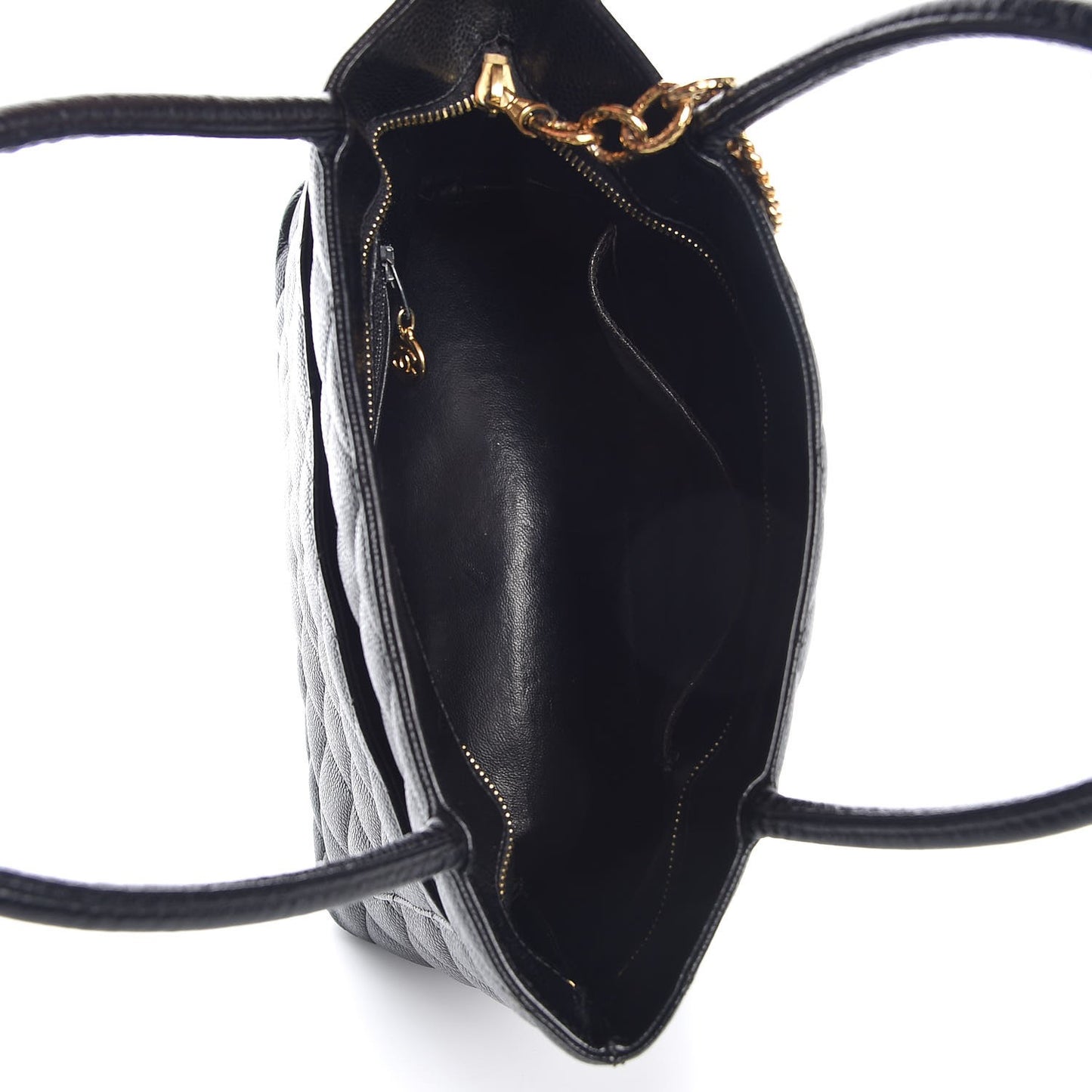 Caviar Quilted Medallion Tote Black