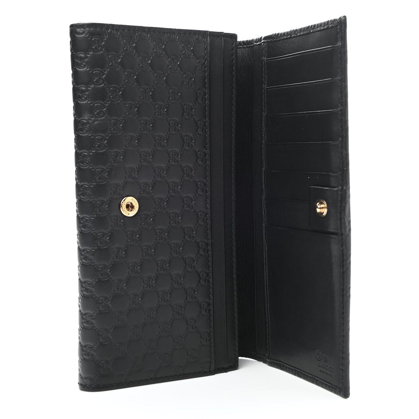 Soft Microguccissima Continental Wallet Black