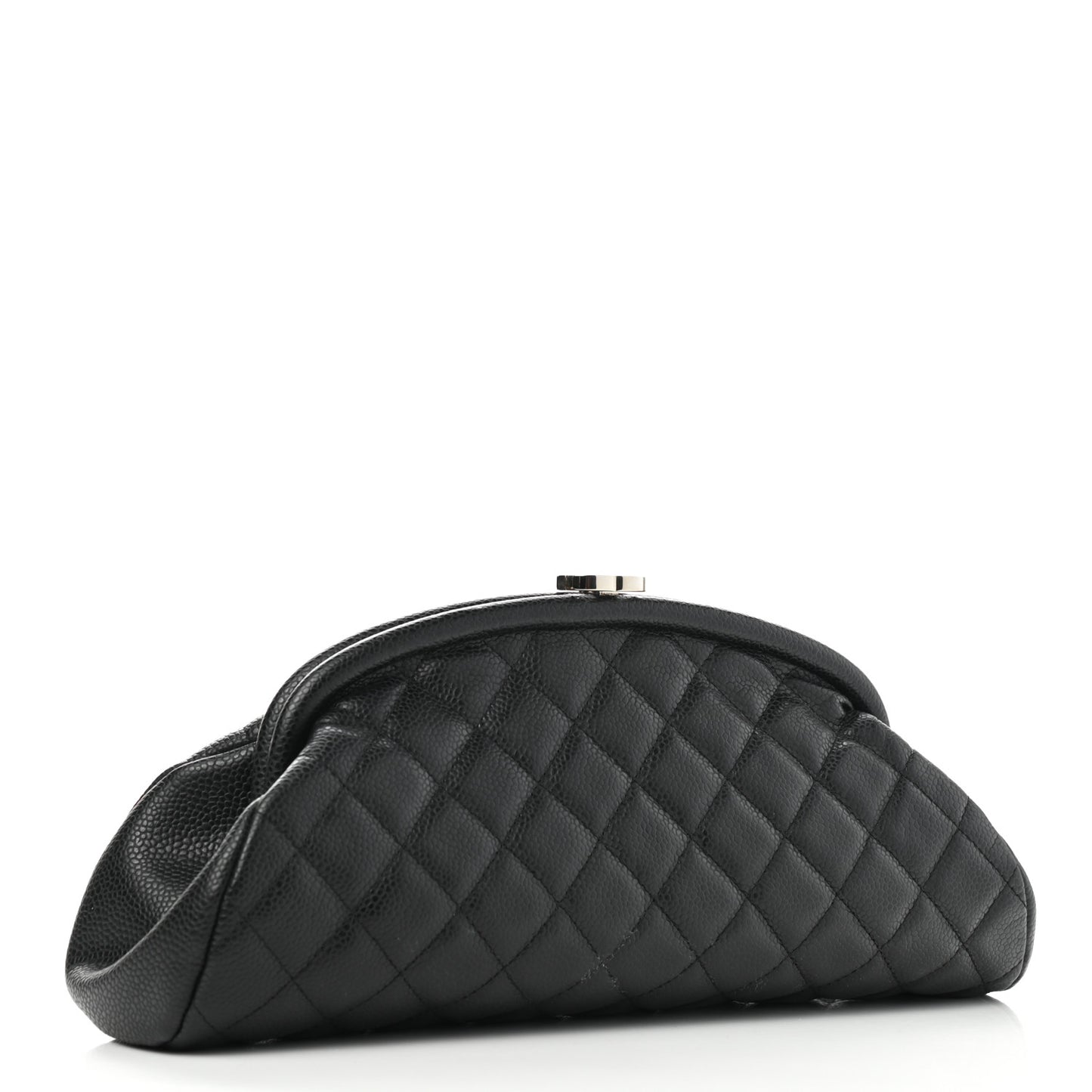 Caviar Quilted Timeless Clutch Black