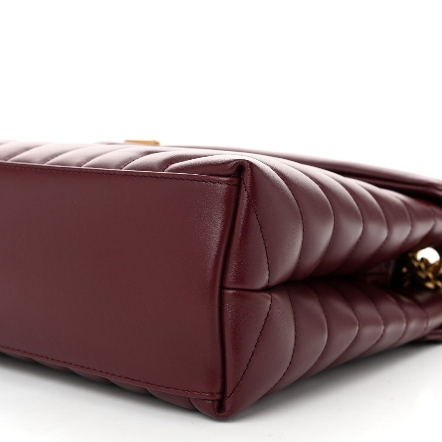 Calfskin Y Quilted Monogram Medium Loulou Chain Satchel Rouge Legion