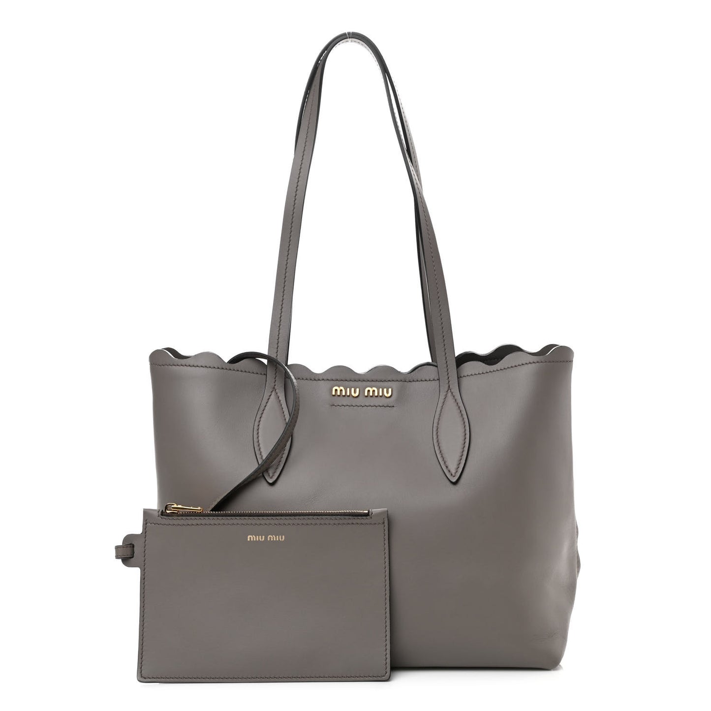 Nappa Scalloped Tote Argilla