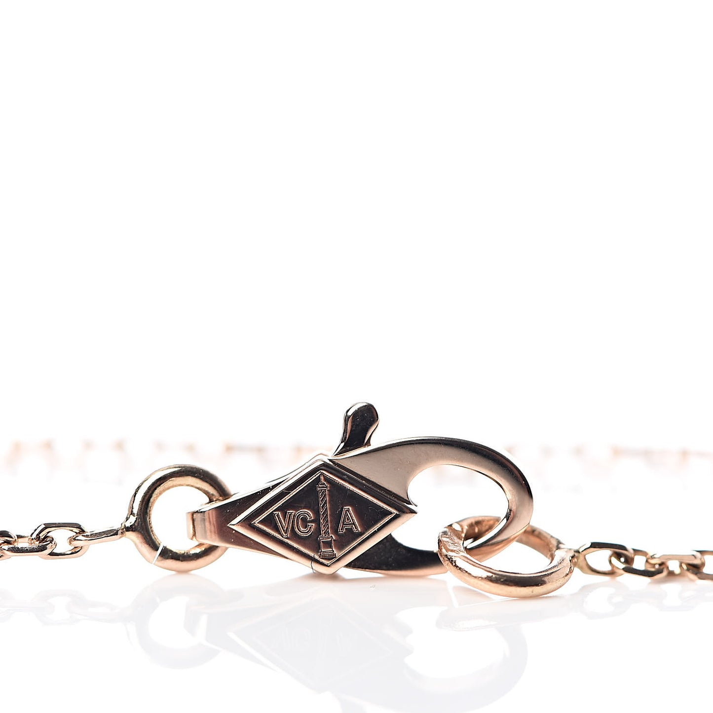 18K Rose Gold Carnelian Sweet Alhambra Heart Bracelet