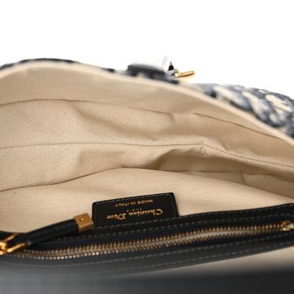 Christian Dior Oblique Saddle Bag Blue 5 of 11