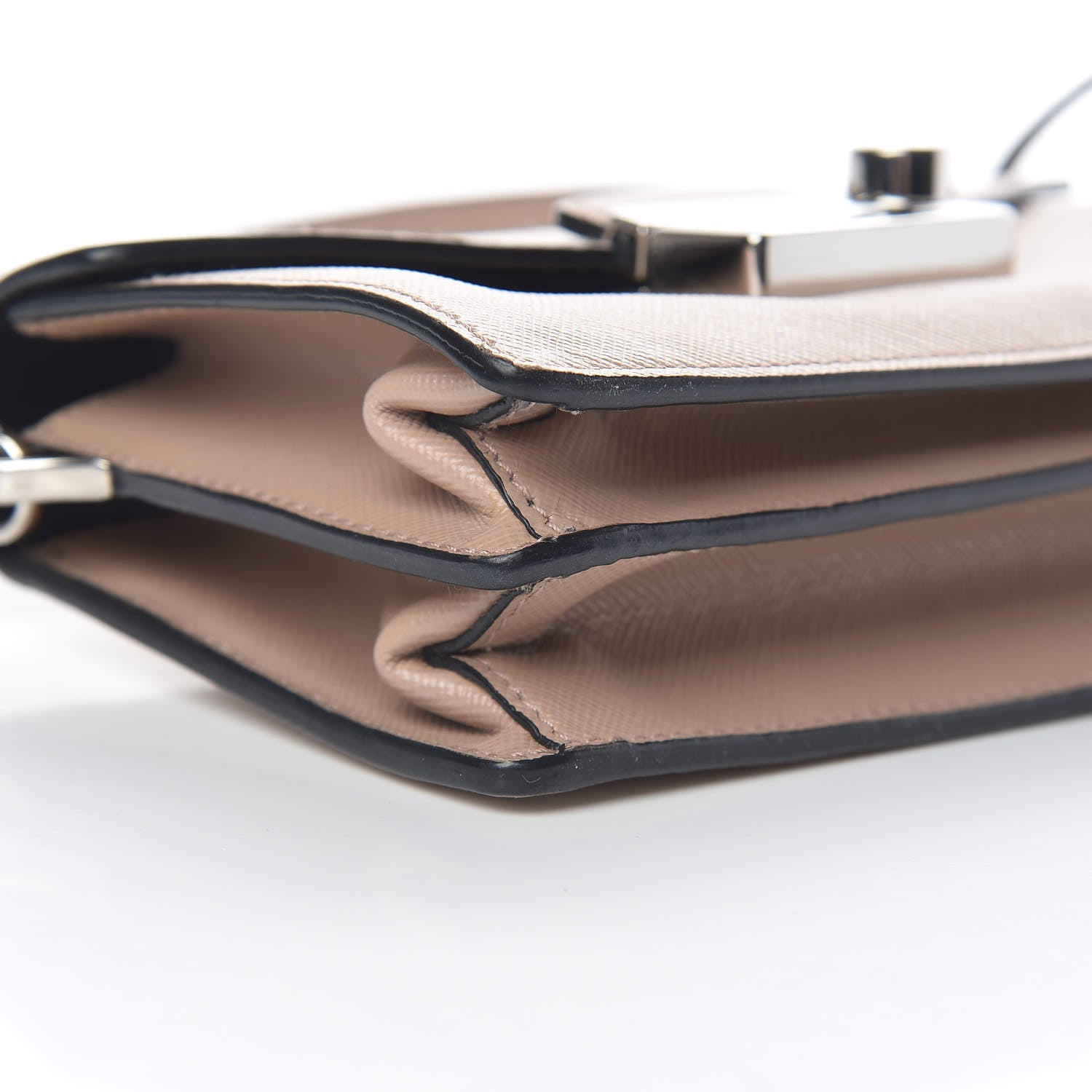 Prada Saffiano Lux Sound Shoulder Bag Cipria 12 of 15