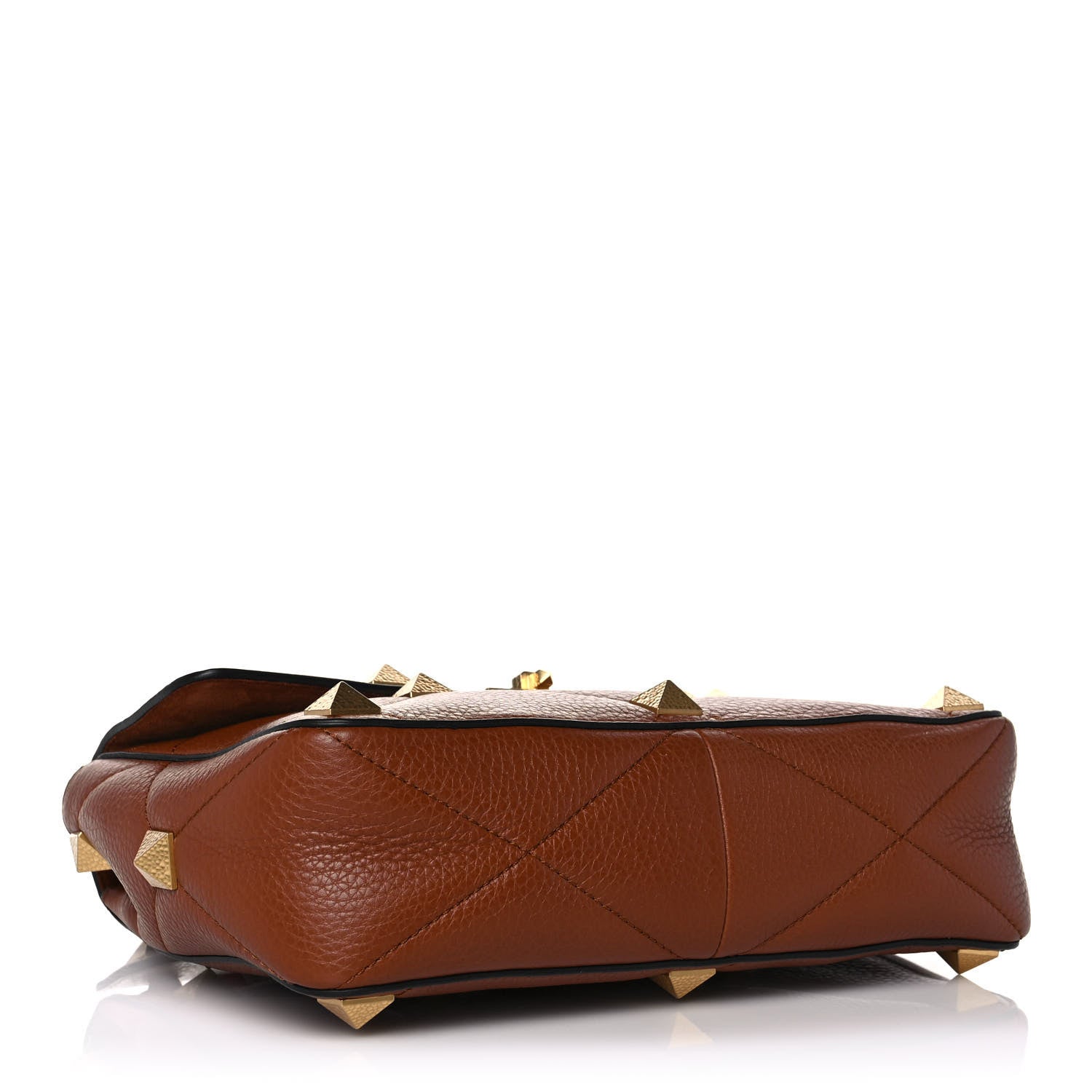 Valentino Garavani Grained Calfskin Large Roman Stud Shoulder Bag Selleria 4 of 8