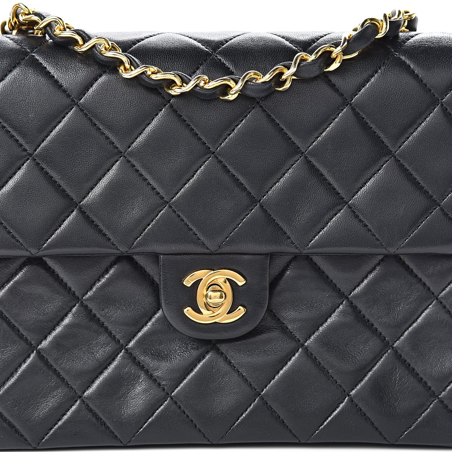 Chanel Lambskin Quilted Mini Square Flap Black 9 of 13