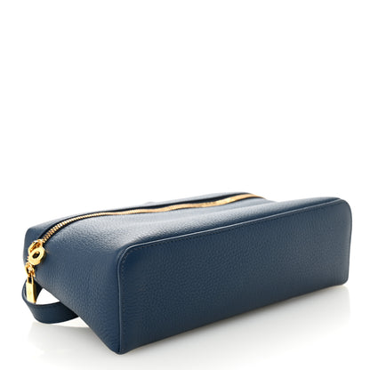 Loro Piana Grained Calfskin L19 Extra Pocket Pouch Navy Blue 4 of 9