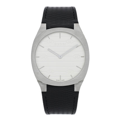 Gucci Stainless Steel Calfskin 38mm 25H Quartz Watch Black 1 of 5