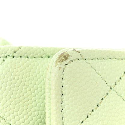Chanel Caviar Quilted Wallet on Chain WOC Light Green 18 of 20