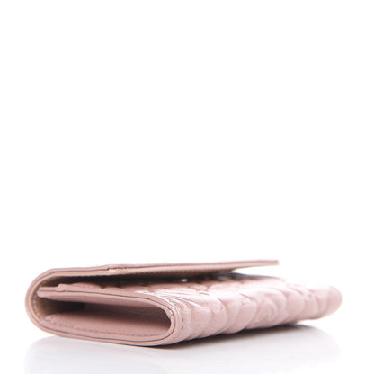 Chanel Goatskin Camellia Embossed Card Holder Wallet Light Pink 4 of 8