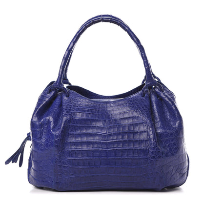 Nancy Gonzalez Crocodile Hobo Blue 1 of 15