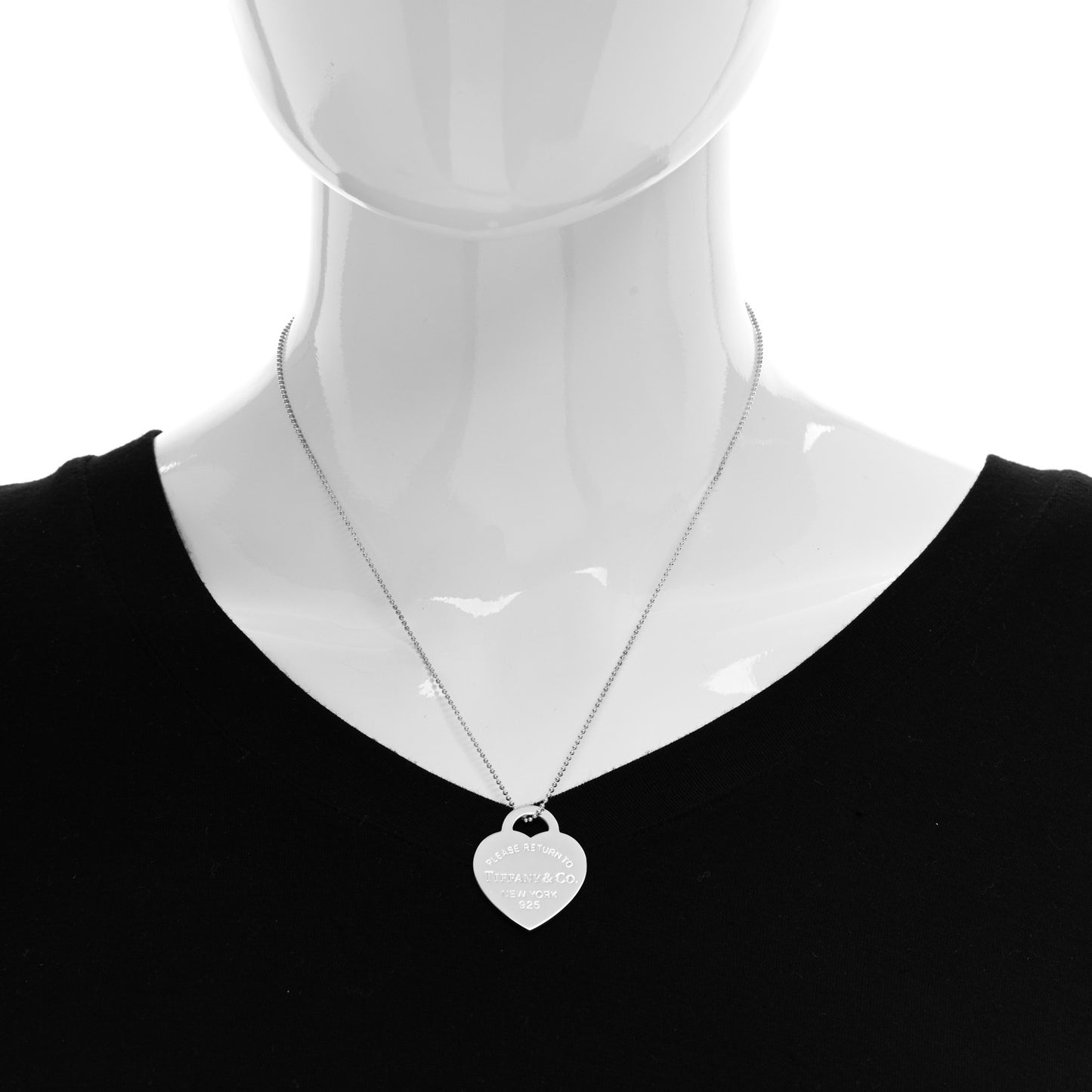 Sterling Silver Large Return to Tiffany Heart Pendant Necklace