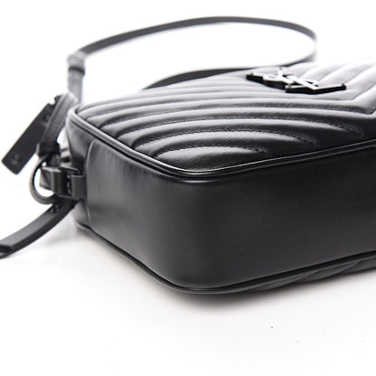 Saint Laurent Calfskin Matelasse Monogram Lou Camera Bag Black 8 of 10