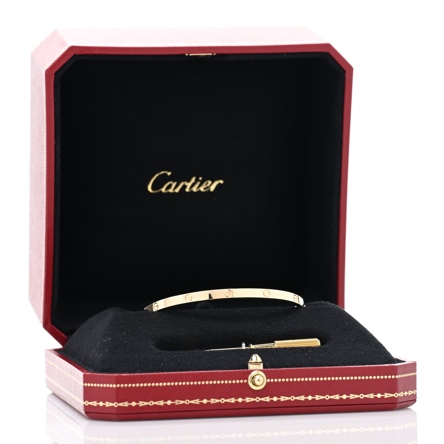 18K Yellow Gold Small LOVE Bracelet 17