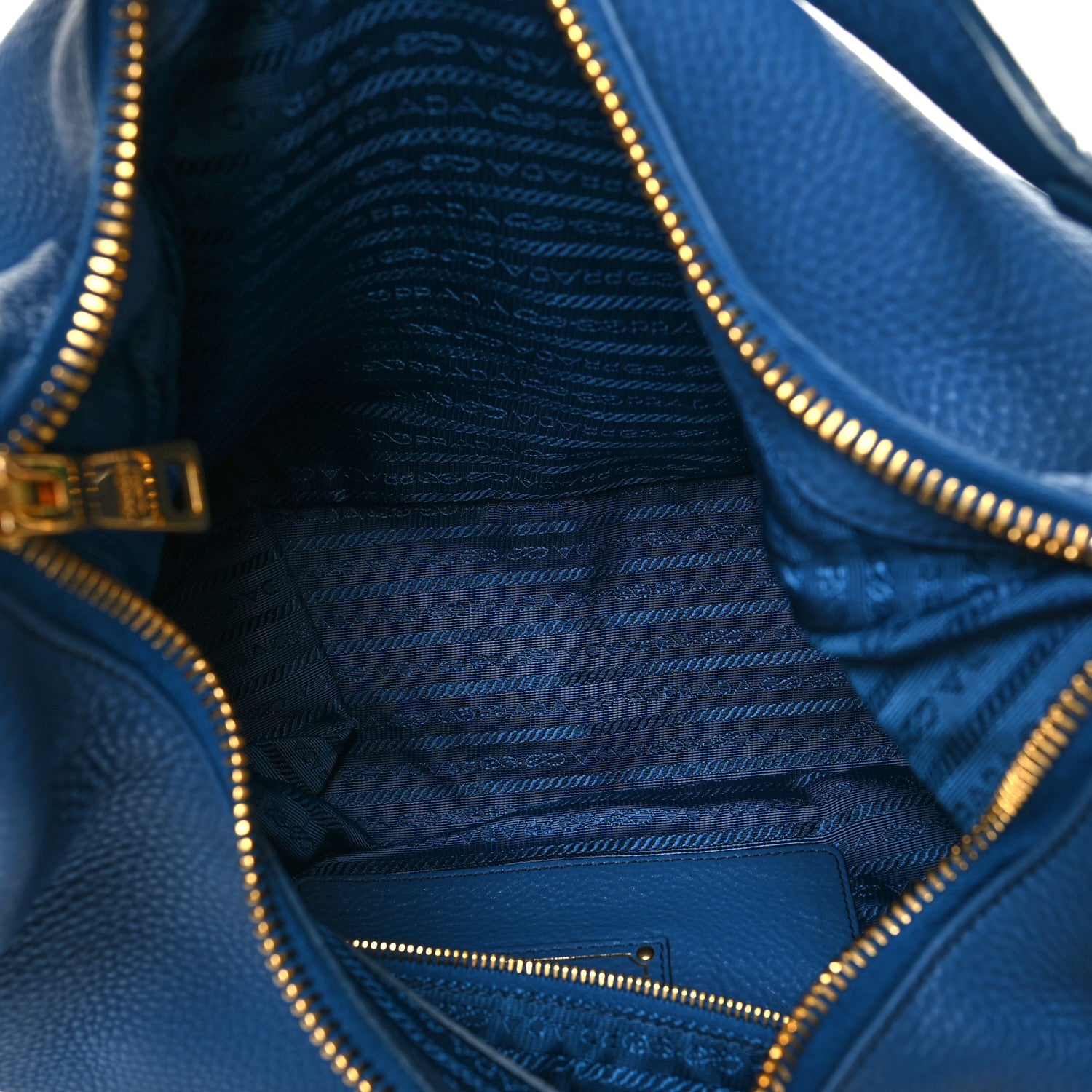 Prada Vitello Daino Hobo Cobalto 5 of 10