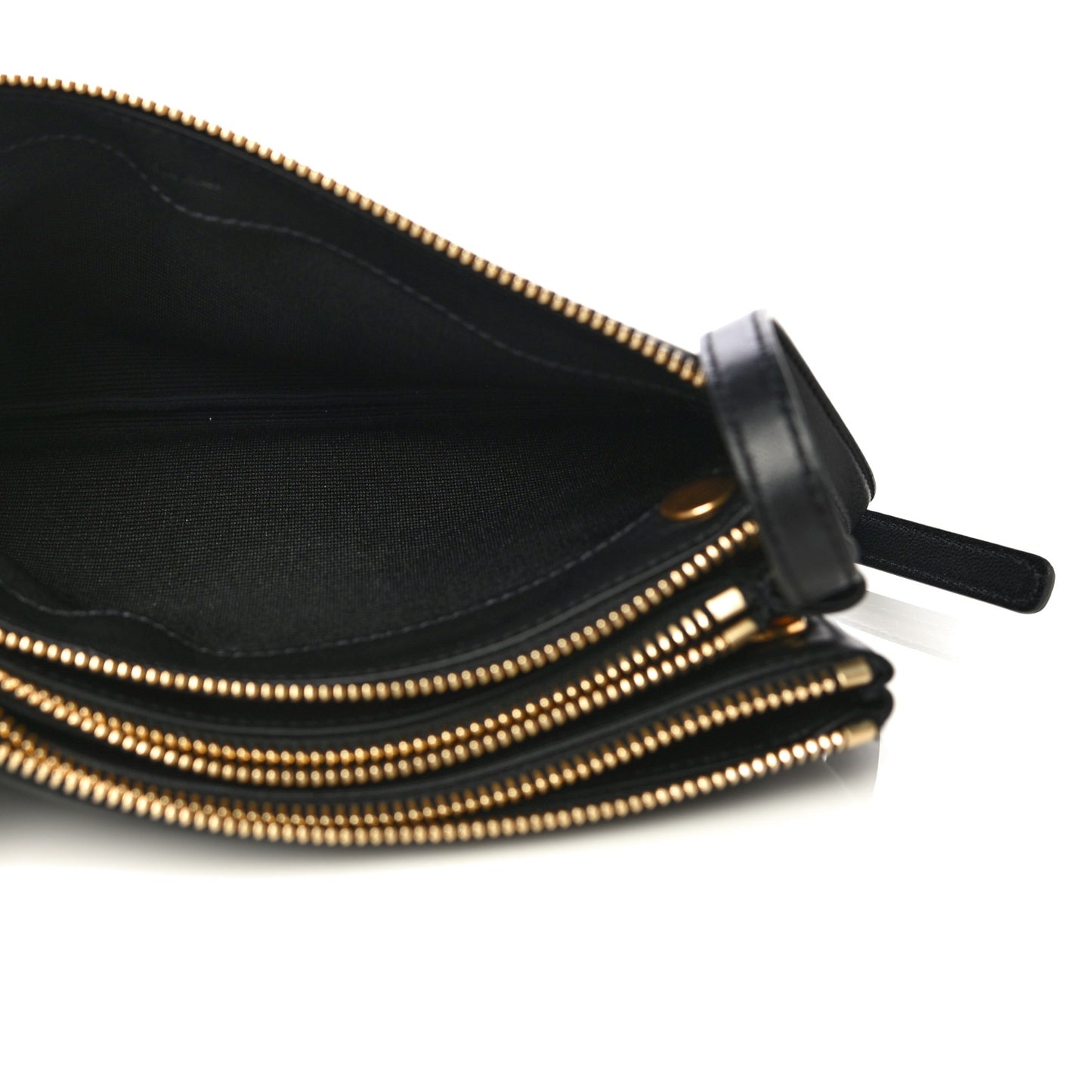 Lambskin Small Trio Crossbody Bag Black