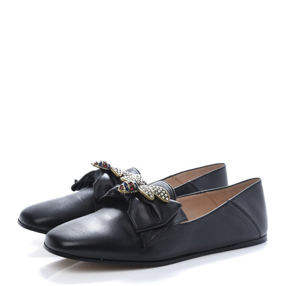 Gucci Nappa Queen Margaret Loafers 37.5 Black 3 of 9