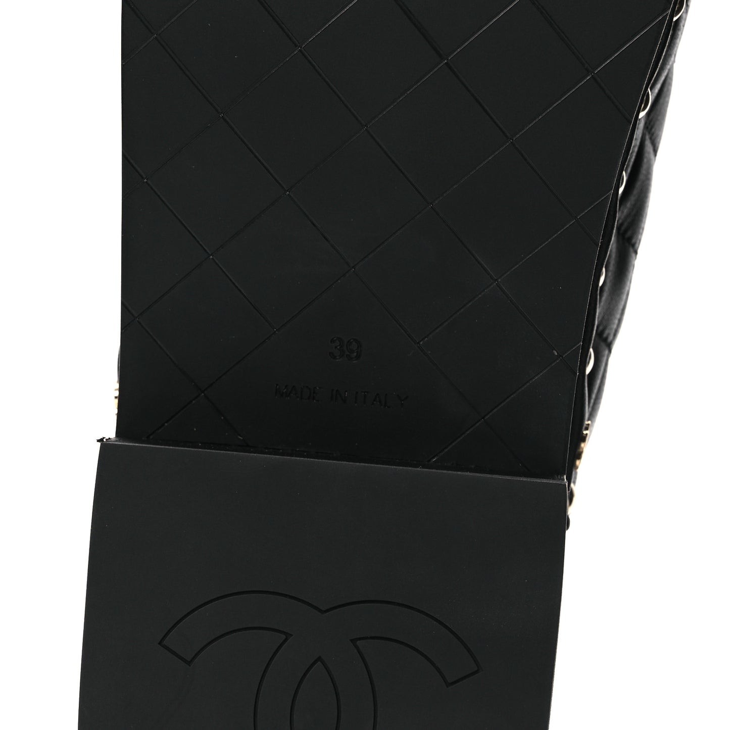 Lambskin Quilted CC Clogs 39 Black