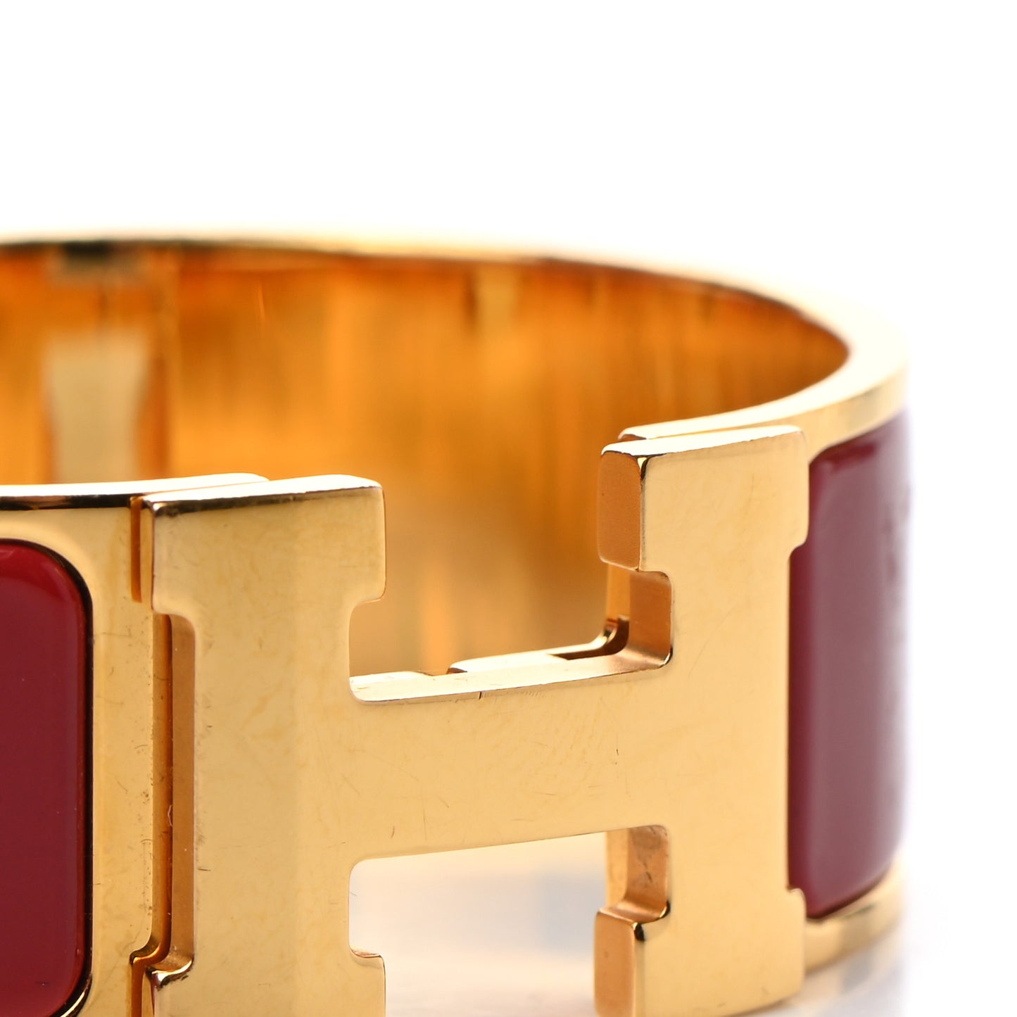Enamel Wide Clic Clac H Bracelet PM China Red