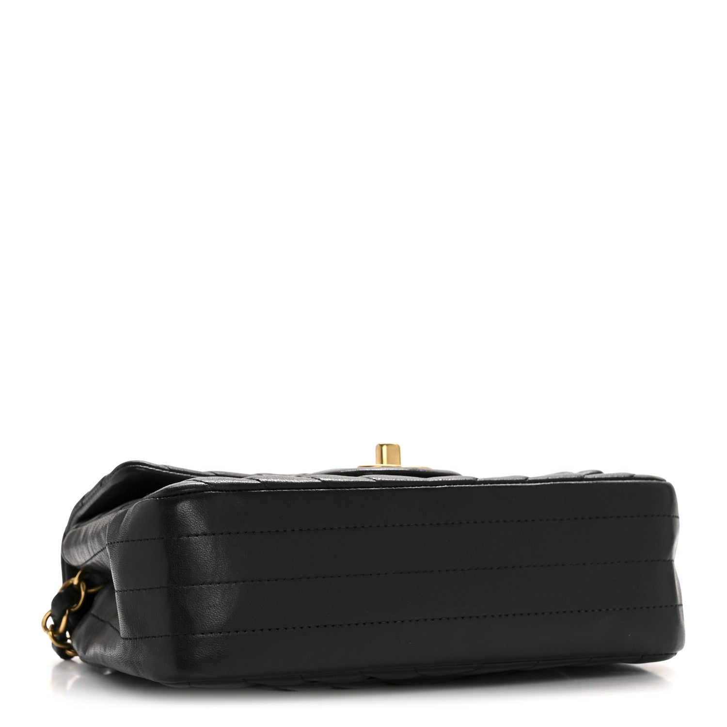 Chanel Lambskin Chevron Quilted Mini Rectangular Flap Black 4 of 12
