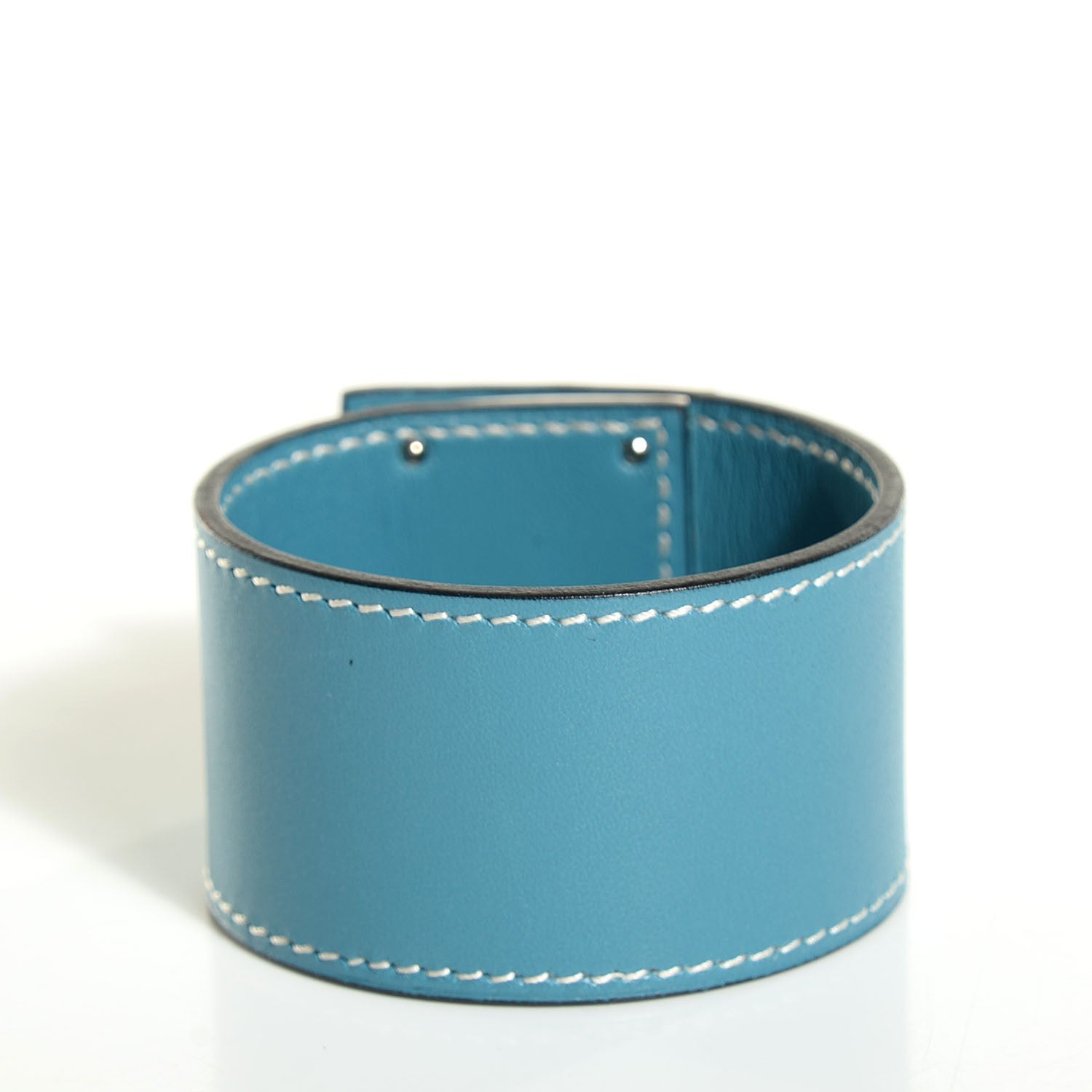 Hermes Veau Box Kelly Dog Bracelet Blue Jean 3 of 5