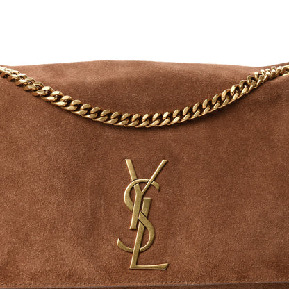 Saint Laurent Smooth Calfskin Suede Medium Reversible Monogram Kate Satchel Light Ochre 11 of 11