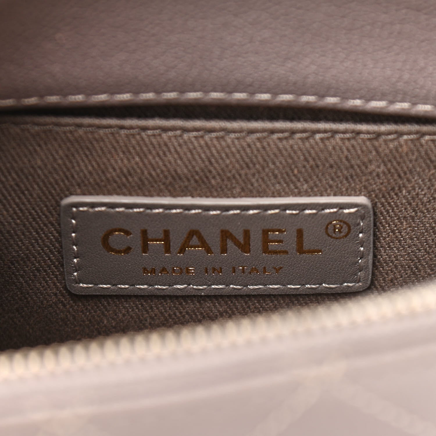 Chanel Shiny Calfskin Goatskin Quilted Small Coco Curve Messenger Flap Grey 6 of 12