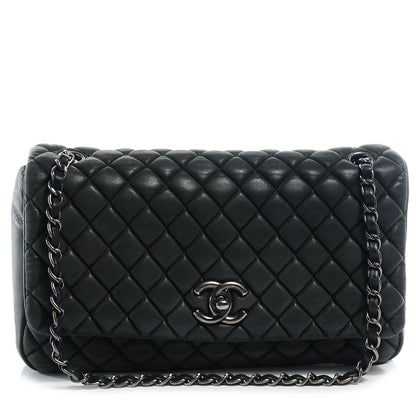 Chanel Iridescent Calfskin New Bubble Large Flap Dark Gray 1 of 8