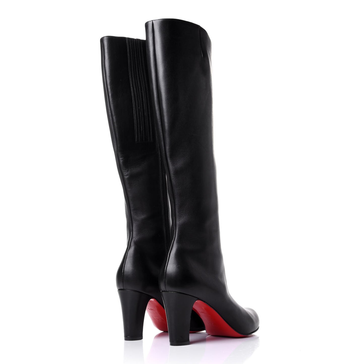 Calfskin Cadrilla Botta 70 Tall Boots 38.5 Black