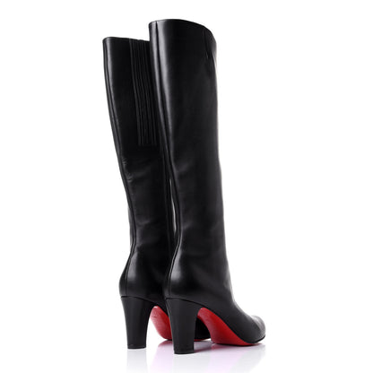 Christian Louboutin Calfskin Cadrilla Botta 70 Tall Boots 38.5 Black 4 of 9