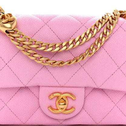 Chanel Caviar Quilted Mini Rectangular Sweetheart Flap Lilac 8 of 11