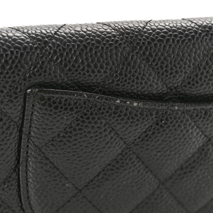 Chanel Caviar Quilted Yen Wallet Black 10 of 10