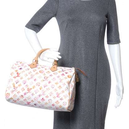 Louis Vuitton Watercolor Aquarelle Speedy 35 White 2 of 7